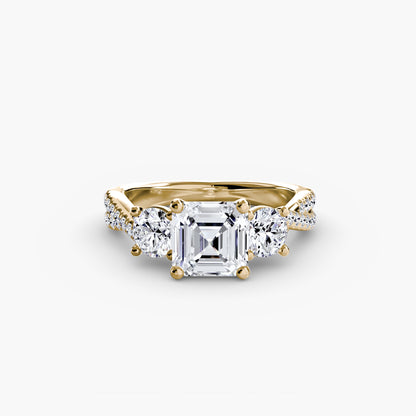 Three-Stone with Pavé Band 2
